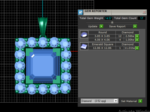 WHITE GOLD PENDANT 3D Принт Модель