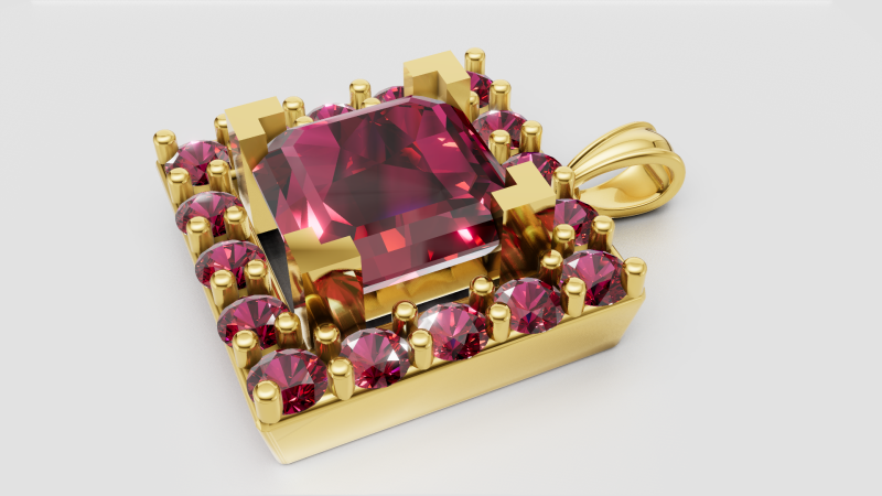 WHITE GOLD PENDANT 3D Принт Модель .c4d .max .obj .3ds .fbx .stl .blend