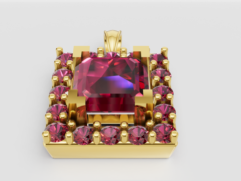 WHITE GOLD PENDANT 3D Принт Модель