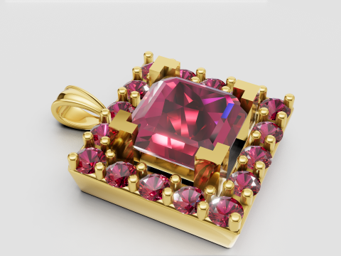 WHITE GOLD PENDANT 3D Принт Модель
