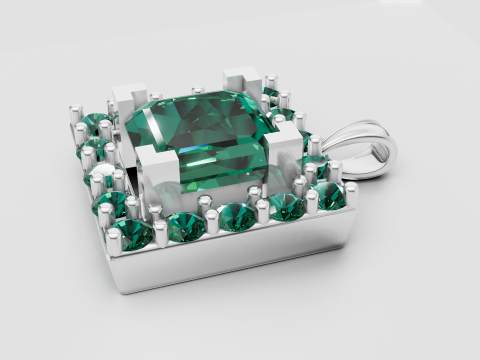 WHITE GOLD PENDANT 3D Принт Модель