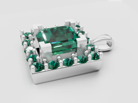 WHITE GOLD PENDANT 3D Print Model