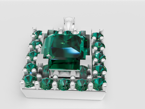 WHITE GOLD PENDANT 3D Принт Модель
