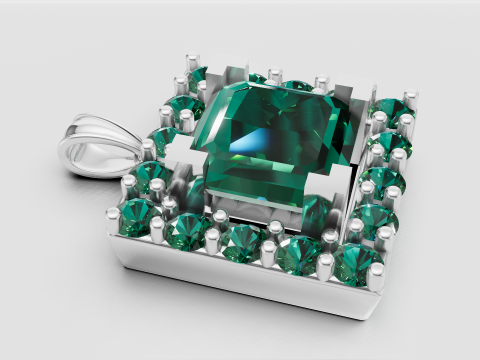 WHITE GOLD PENDANT 3D Принт Модель