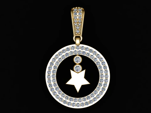 Pingente estrela Modelo de Impressão 3D