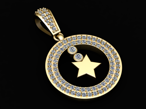 Ciondolo stella Modello di stampa 3D