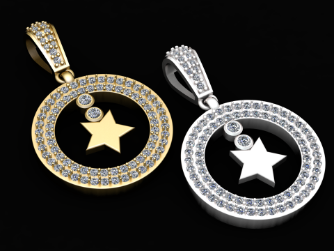 Ciondolo stella Modello di stampa 3D