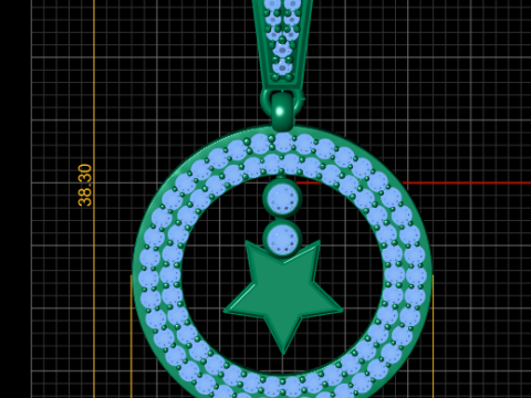 Ciondolo stella Modello di stampa 3D