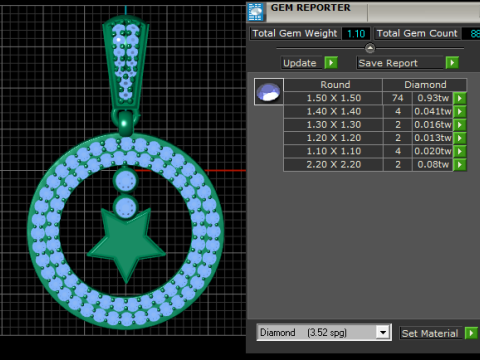 Ciondolo stella Modello di stampa 3D