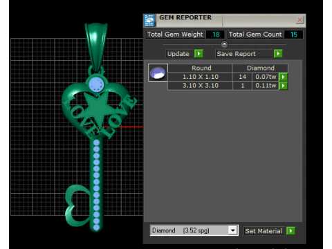 LOVE KEY PENDANT 3D Print Model