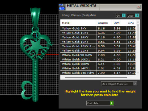 LOVE KEY PENDANT 3D Baskı Modeli