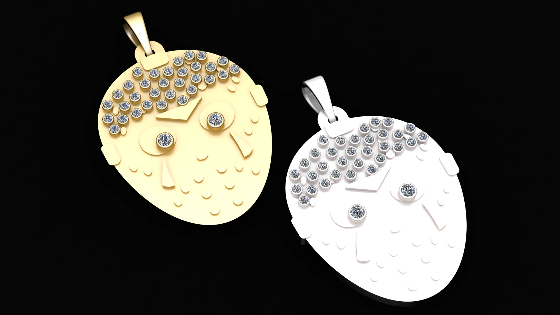 Owl pendant 3D Print Model .c4d .max .obj .3ds .fbx .stl .blend