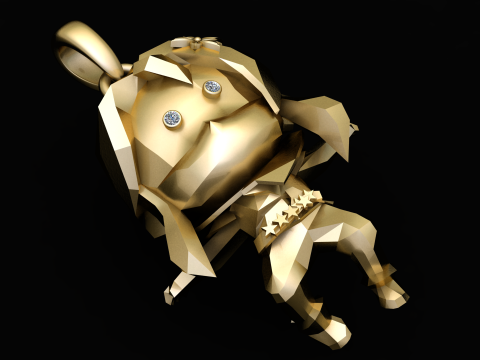 Geometric girl pendant 3D printmodel