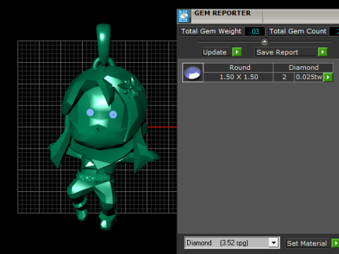 Geometric girl pendant 3D printmodel