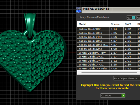 Diamond heart pendant 3D Baskı Modeli