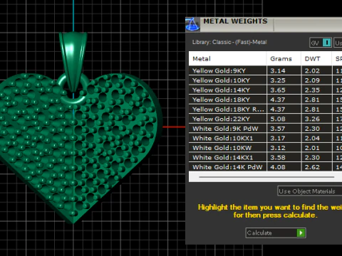 Diamond heart pendant 3D Print Model