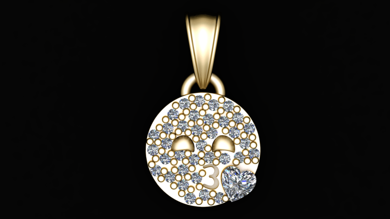 EMOJI Pendant Modello di stampa 3D .c4d .max .obj .3ds .fbx .stl .blend