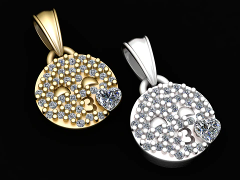 EMOJI Pendant 3D Print Model