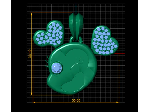 Winking emoji pendant 3D Print Model