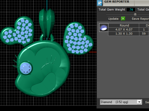 Winking emoji pendant Model do druku 3D