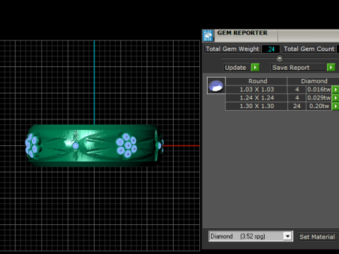 Diamond floral ring 3D 프린트 모델