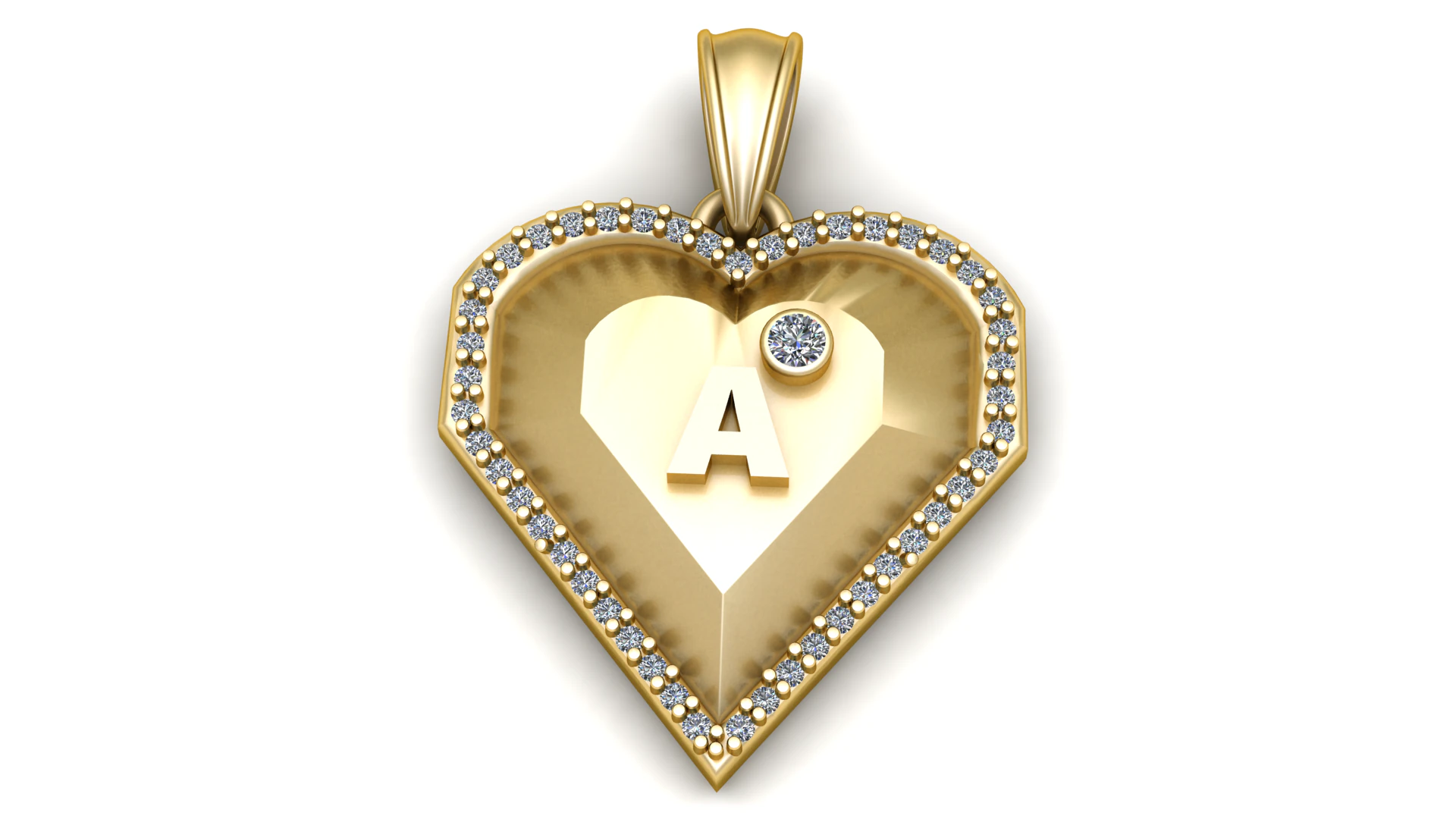 Initial pendant 3D Print Model .c4d .max .obj .3ds .fbx .stl .blend