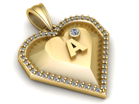 Initial pendant Modelo de Impressão 3D