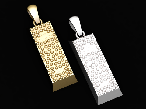 Gold bar pendant Modelo de Impressão 3D