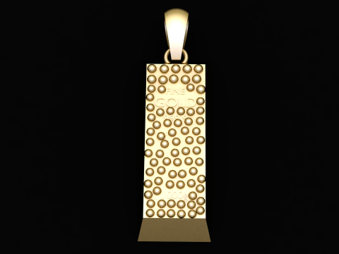 Gold bar pendant 3D Print Model