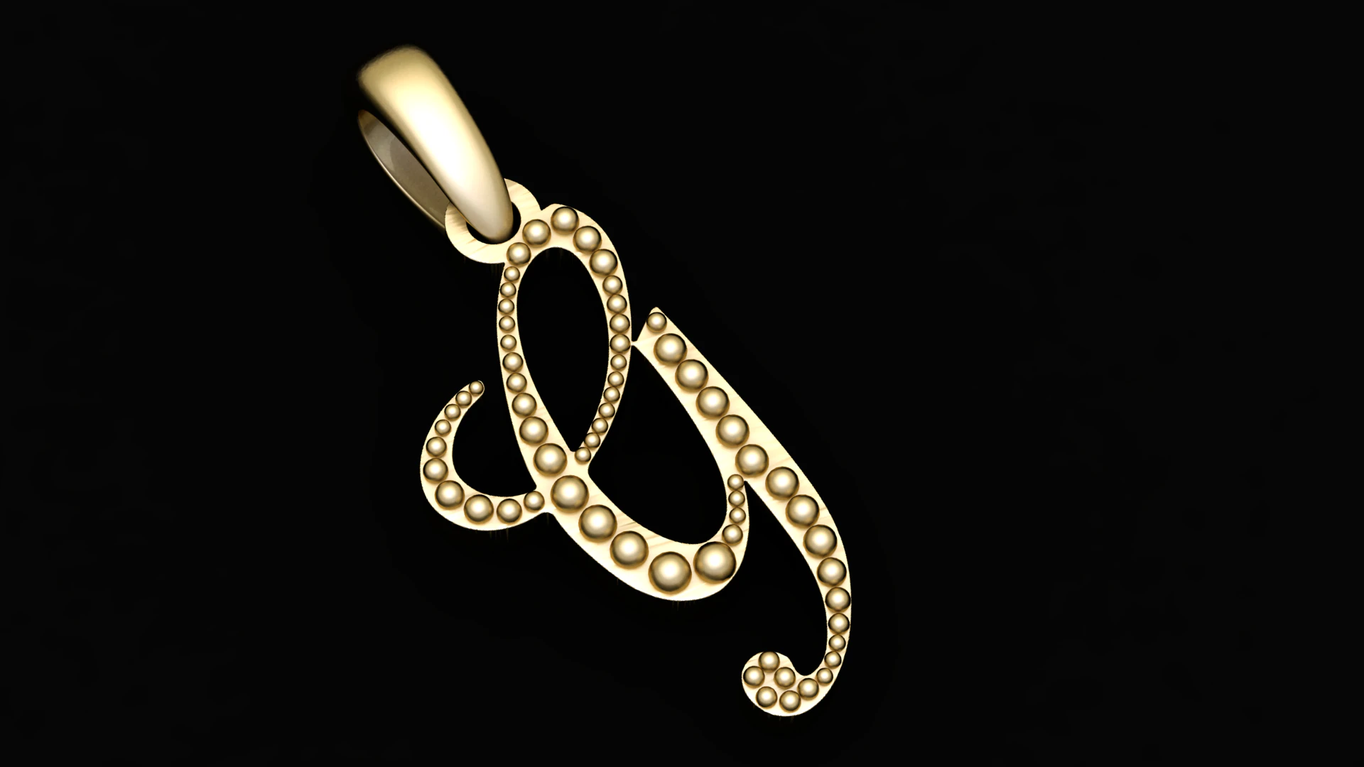 Arabic calligraphy pendant 3D Print Model .c4d .max .obj .3ds .fbx .stl .blend 