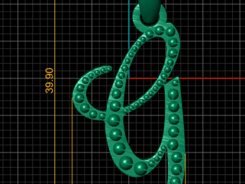 Arabic calligraphy pendant 3D Print Model