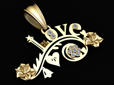 Love pendant 3D Baskı Modeli