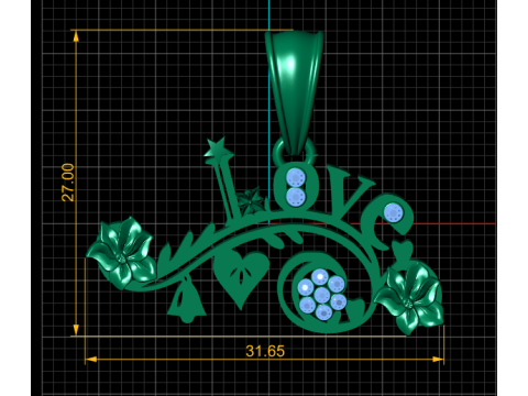 Love pendant 3D Baskı Modeli