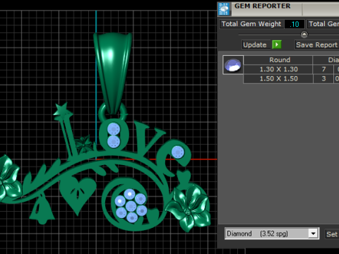 Love pendant 3D Baskı Modeli
