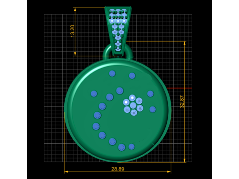 Gold pendant diamond jewelry PENDANT Modelo de Impressão 3D