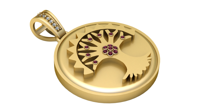 3D printable pendant 3D-printmodel .c4d .max .obj .3ds .fbx .stl .blend