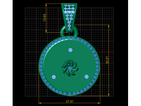 Chakra pendant 3D modeL 3D Baskı Modeli