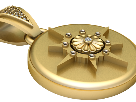 Gold pendant 3D प्रिंट मॉडल