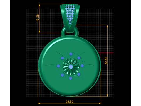Gold pendant 3D Print Model
