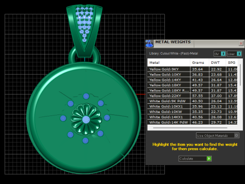 Gold pendant Modèles 3D en vedette