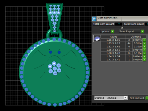 3D Jewelry Design PENDANT Modelo de Impressão 3D