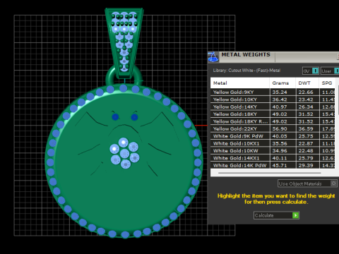 3D Jewelry Design PENDANT Modelo de Impressão 3D