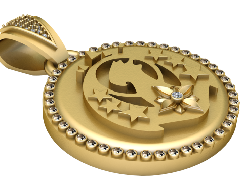 Lion Head Pendant 3D Baskı Modeli