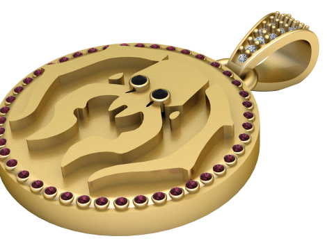 Lion Pendant 3D Print Model