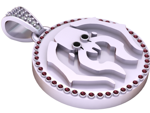 Lion Pendant 3Dプリントモデル