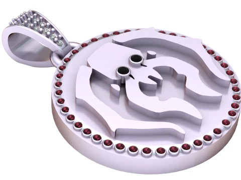 Lion Pendant 3D Print Model