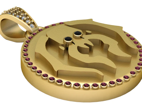 Lion Pendant 3D Print Model