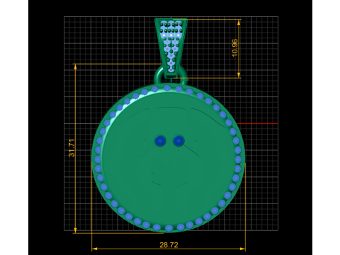 Lion Pendant 3Dプリントモデル