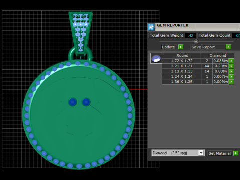 Lion Pendant 3Dプリントモデル