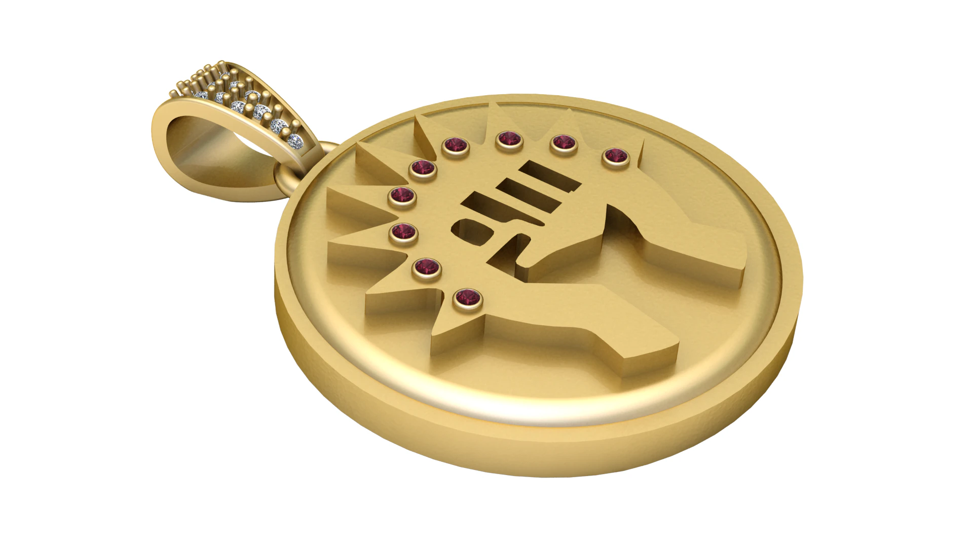 Fist Pendant 3D Print Model .c4d .max .obj .3ds .fbx .stl .blend 